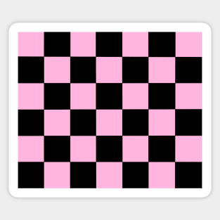 Pink Checkers Sticker